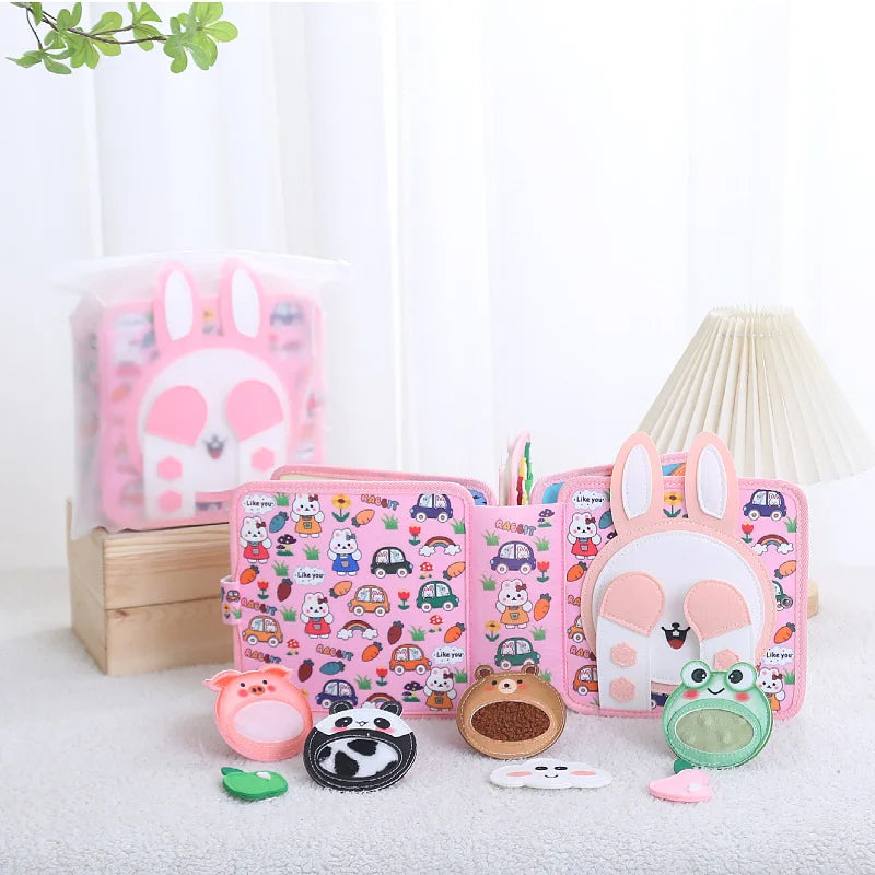 Livro Sensorial Montessori Para Bebês Para Desenvolvimento e Aprendizagem