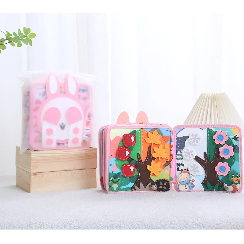 Livro Sensorial Montessori Para Bebês Para Desenvolvimento e Aprendizagem