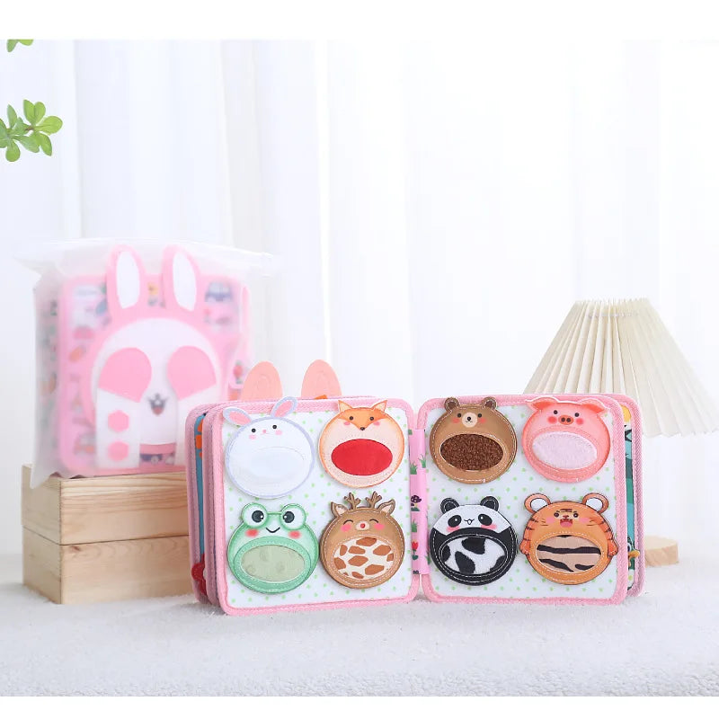 Livro Sensorial Montessori Para Bebês Para Desenvolvimento e Aprendizagem