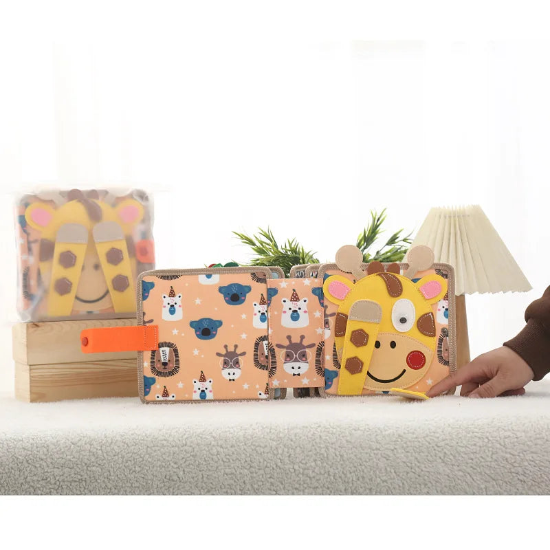 Livro Sensorial Montessori Para Bebês Para Desenvolvimento e Aprendizagem