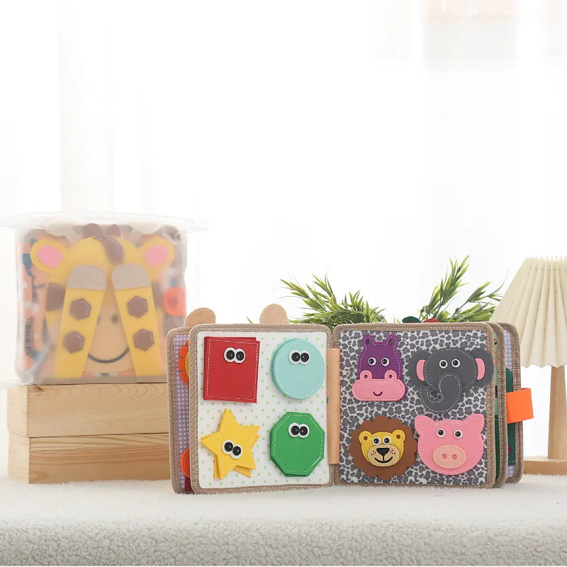 Livro Sensorial Montessori Para Bebês Para Desenvolvimento e Aprendizagem