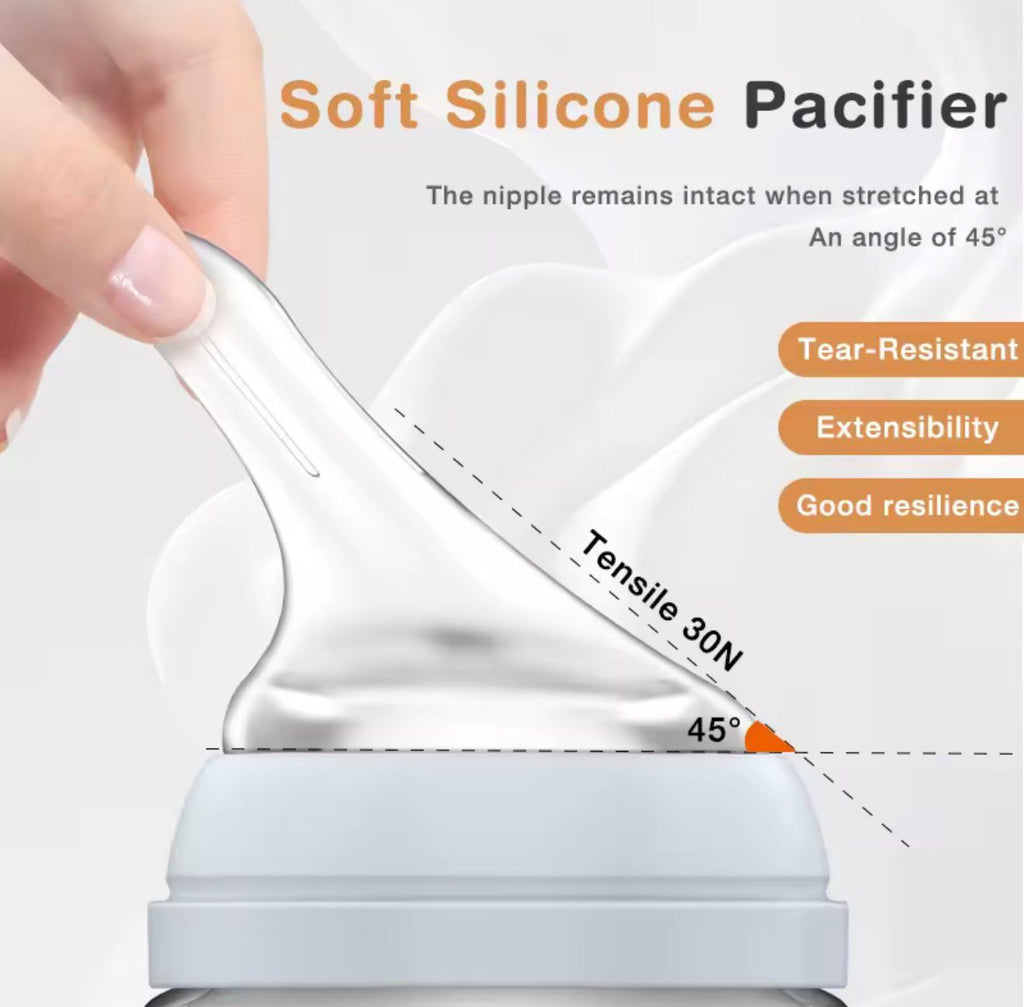 Mamadeira De Vidro Para Bebês 80-160ml Bico Fluxo Médio